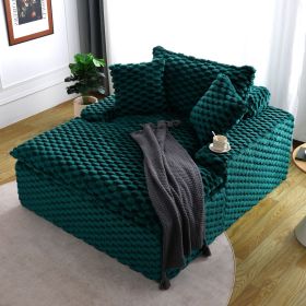 51 - inch Comfort - bearing Sofa: Two Pillows and One Backrest, Suitable for Multiple Scenarios in Bedrooms and Living Rooms