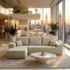 104.3''Cloud Sectional Couch with L-Shaped Chaise,Modern Modular Sofa with Deep Seat, with side pockets ,Upholstered Couches for Living Room Bedroom