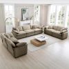 Modern Living Room Sofa 3 Pieces Set, Two 2-Seater Sofas and One 3-Seater Sofas, Upholstery Large Deep Seat Sofa with sofat Cushion and Pillowss