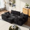 U-shaped Modular Compression Sofa ModernMinimalist Corduroy Design No AssemblyRequired Comfortable for Living Rooms andBedrooms-gray
