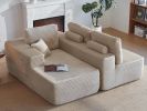 104.3''Cloud Sectional Couch with L-Shaped Chaise,Modern Modular Sofa with Deep Seat, with side pockets ,Upholstered Couches for Living Room Bedroom