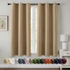 Taupe Brown Blackout Curtains for Bedroom Living Room 63 Inches Long 2 Panels