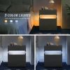 LED Nightstands 3 Drawer Dresser for Bedroom End Table with Acrylic Board LED Bedside Tables for Bedroom Living Room Bedside Furniture (Grey+Gold)