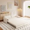 66" Queen Pull Out Sofa Bed, 3-in-1 Convertible Sleeper Sofa with Side Storage