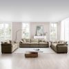 Modern Living Room Sofa 3 Pieces Set, Two 2-Seater Sofas and One 3-Seater Sofas, Upholstery Large Deep Seat Sofa with sofat Cushion and Pillowss