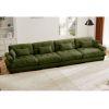 Super Comfort Oversized Modular Velvet Sectional Sofa Couch with Movable Ottoman,Corner Sectional with Bolstered Armrests, Deep Seat Cloud Couch