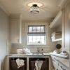 Crystal Black Ceiling Light Modern Semi  Lighting