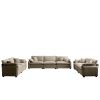 Modern Living Room Sofa 3 Pieces Set, Two 2-Seater Sofas and One 3-Seater Sofas, Upholstery Large Deep Seat Sofa with sofat Cushion and Pillowss