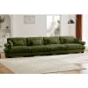Super Comfort Oversized Modular Velvet Sectional Sofa Couch with Movable Ottoman,Corner Sectional with Bolstered Armrests, Deep Seat Cloud Couch