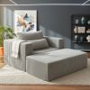 Compressed Lounge Chair with Ottoman, Oversized Corduroy Sofa, Vacuum Packed for Easy Shipping, No Assembly Required