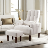 Living room sofa single chair with ottoman, Modern multi-function fabric living room chair bed