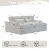 Double Chaise Lounge Chair Indoor,Oversized Upholstered Sleeper Cloud Couch,Deep Seat Luxury Sofa Bed,Sectional Sofa Chaise Love-seat