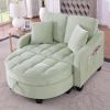 Sofa with Sleep Function, Small Sofa, Chaise Longue, 2-in-1 Sofa Bed Storage Stool & 4 Cushions, for Small Living Room