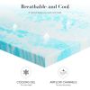 2-3 Inch Gel Memory Foam Mattress Topper Full Size Cooling Mattress Soft and Breathable Bed Topper School Bedroom Furniture