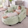 Sofa with Sleep Function, Small Sofa, Chaise Longue, 2-in-1 Sofa Bed Storage Stool & 4 Cushions, for Small Living Room
