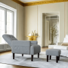 Living room sofa single chair with ottoman, Modern multi-function fabric living room chair bed